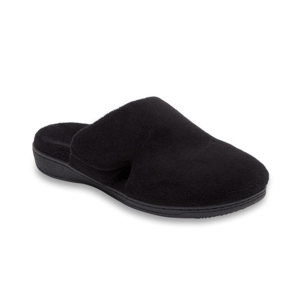 Vionic Slippers Ireland - Gemma Mule Slippers Black - Womens Shoes Clearance | VUIWT-7850